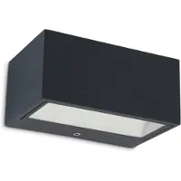 Lutec Anthrazitfarbene Wandleuchte Gemini Design