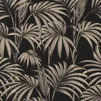 Boutique Vliestapete "Honolulu Black/Gold" aufgeschäumt Honolulu Gold 1000x52cm