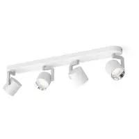 Philips LED SceneSwitch Byrl Vierer-Spotleuchte 5067431P0, Schienenlichtschranke, Nicht austauschbare(s) Leuchtmittel, 4 Glühbirne(n), LED, 2700 K, Weiß