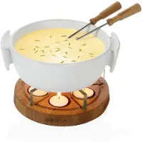 Boska Fondue-Set Twinkle Brown / Silver / White
