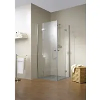 Schulte Eckeinstieg mit Drehtür MasterClass ExpressPlus 90 x 90 x 200 cm Profil chrom Klarglas schmutzabweisende Glasbes