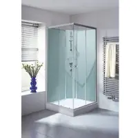 Schulte Eckdusche »Korfu II«, BxTxH: 89 x 89 x 202 cm - silberfarben
