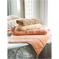 Cawö Handtuch Noblesse Uni Lachs (3er Set)