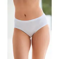 Schiesser Damen Hüftslip 2er Pack - Original Feinripp, Classic, Midi Slip, Weiß