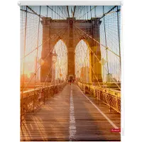 Lichtblick Rollo Klemmfix, ohne Bohren, blickdicht, Brooklyn Bridge - 80 x 150 cm (B x L)