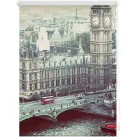 Lichtblick Rollo Klemmfix, ohne Bohren, blickdicht, London Westminster 60 x 150 cm (B x L)