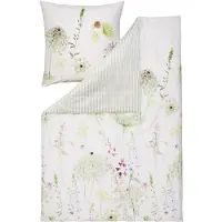 Estella Wendebettwäsche Meadow" grün 1x 155x220 cm + 1x 80x80 cm"