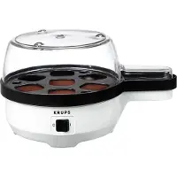 Krups elektrischer Eierkocher für 7 Eier Küchen-Helfer Küchenutensilien 350 Watt F2337010 Weiß/Schwarz