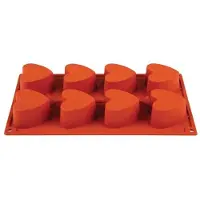 Vogue Silikonbackform 8 Herzen Antihaft