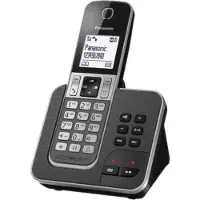 Panasonic KX-TGD320, DECT-Telefon, Freisprecheinrichtung, 50 Eintragungen, Anrufer-Identifikation, Schwarz