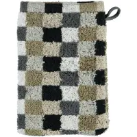 Cawö Waschlappen Lifestyle Cube Karo Kiesel (6er Set)