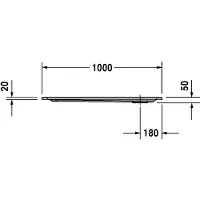 Duravit Starck Slimline Rechteck Duschwanne, 1000x800mm, weiß, 720119000000000, Farbe: Weiß