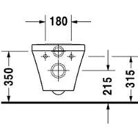 Duravit Wand-WC DURASTYLE RIMLESS tief, 370x540mm HygieneGlaze weiß HygieneGlaze weiß