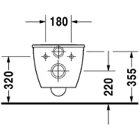Duravit Wand-WC DARLING NEW RIMLESS ti 370x540mm HG we