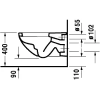 Duravit Wand-WC ARCHITEC ti 365x575mm HG we