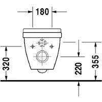 Duravit Wand-WC STARCK 3 COMFORT ti. 360x545mm Sitzhö +50mm HG weiß HygieneGlaze weiß