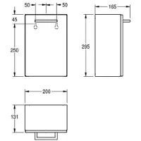 Franke Hygieneabfallbehälter RODAN, Edelstahl V2A, 3,7l, Wandmontage, 200x295x165mm, 1 Stk.