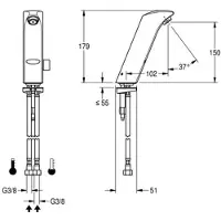Franke AR Standbatterie, PROTRONIC-S, elek., Mischer, Batterie