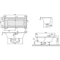 Villeroy & Boch Architectura Solo Badewanne 180 x 80 cm