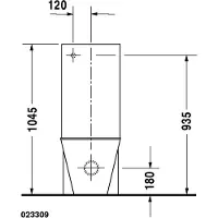 Duravit Stand-WC Starck 1, 640mm, Befestigung inklusive, 0233090064, Farbe: Weiß