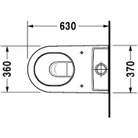 Duravit Stand-WC-Kombination STARCK 2 tief, 370x630mm, Abgang Vario weiss WG