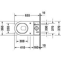 Duravit Stand-WC Kombi Starck 3 65,5cm, Abgang senkrecht, weiß, 0126010000, Farbe: Weiß
