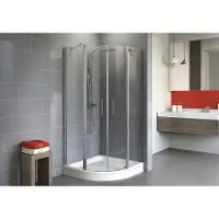 Schulte Runddusche mit Drehtür Alexa Style 2.0 ExpressPlus 90 x 90 x 192 cm Profil aluminium Klarglas schmutzabweisende