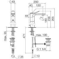 Dornbracht 33506845-06 WT-EHM mit hohem Auslauf Lisse