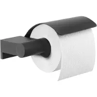 Tiger Toilettenpapierhalter Klappe Bold Stahl Schwarz