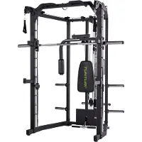 Tunturi Full Smith Machine SM80, Kraftstation Multigym, mit Flaschenzug, Klimmzugstange, Butterfly
