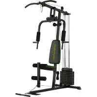 Tunturi Kraftstation HG10, Gewichtsblock 45 kg, Gewichtsplatten 9 x 5 kg, Zugstange, Lat Stange