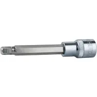 Ks Tools Werkzeuge-Maschinen GmbH 1/2" CHROMEplus Bit-Stecknuss Innensechskant, lang, 8mm, auf Hänger