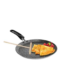 Stoneline 9195 Pancake PAN 24CM REV Pierre * Omelettpfanne, 24 cm max. Durchmesser, Aluminium, Induktionsherd-geeignet, Antihaftbeschichtung