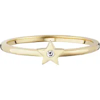 Cai Ring 925/- Sterling Silber Zirkonia weiß vergoldet Gelb