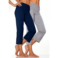 Vivance Active Caprihose in 1x schwarz, 1x grau meliert | Gr.: 32/34