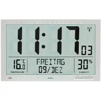 AMS 5888 Wanduhr Tischuhr Funk Funkwanduhr digital Datum Thermometer Wecker
