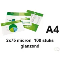 Quantore A4 Laminierfolien glänzend 2x75 Mikron 100 Stück