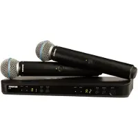 Shure Beta Blx288E/B58 Drahtlossystem mit 2 Beta 58A Handmikrofonen M17 für Gesang