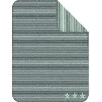 Ibena Plaid Jacquard Lelu Grau Grün-75 x 100 cm