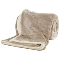 S.oliver Plaid Double Soft Beige Kamel-150 x 200 cm