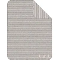 Ibena Plaid Jacquard Lelu Grau Beige-75 x 100 cm