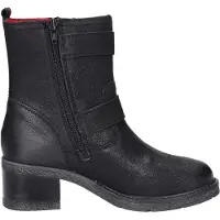 s.Oliver Red Label Damenstiefel aus schwarzem Leder mit Reißverschluss 36