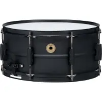 Tama 14" x 65" Metallwerke Black auf Black Stahl Snare Drum