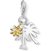 Thomas Sabo Charm-Anhänger Palme, Sonne, Flugzeug