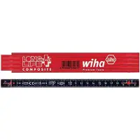 Wiha Long-Life-Gliedermaßstab Plus Composite, 2m, rot/schwarz