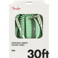 Fender Original Spiralkabel (9 m/30 Fuß) gerade/gewinkelt Surf Green