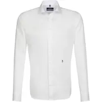 Seidensticker Businesshemd "Shaped", Herren, Gr. 40, normale Ärmellängen, weiß, 100% Baumwolle, unifarben, tailored fit, 2-Knopf-Manschette, Hemden Businesshemd, Shaped Langarm Kentkragen Uni