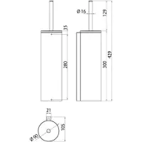 Emco Toilettenbürstengarnitur SYSTEM 2 Wdmod. Beh chrom Stiel mit Deckel chrom