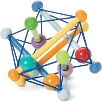 Manhattan Toy Manhattan Spielzeug Skwish Color Burst Holzrassel & Beißring - 15 cm