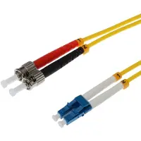 Helos LWL Patchkabel OS2 Duplex 3,0mm LC-ST 9/125µm gelb 2m LSZH